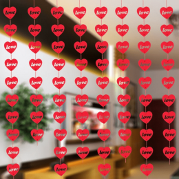 Heart curtain DIY non-woven flower curtain