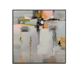 Handmade Top Selling Abstract Oil Painting  Wall Art Modern Minimalist Bright Color Canvas Home Decor For Living Room No Frame