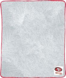 49ers OFFICIAL NFL Two-Tone Sherpa Throw Blanket;  50" x 60"